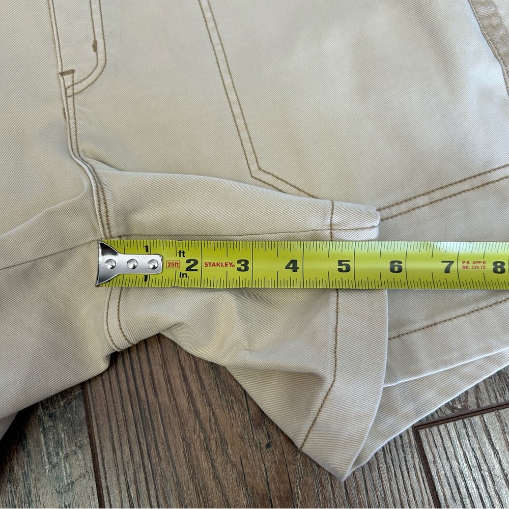 Spanx Stretch Twill Shorts Khaki Large - Picture 4 of 8